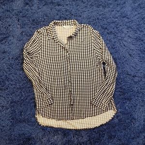 BIG DART Button Down Houndstooth Shirt